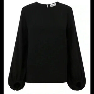 P.A.R.O.S.H. crew-neck long-sleeve blouse in black small ☀️